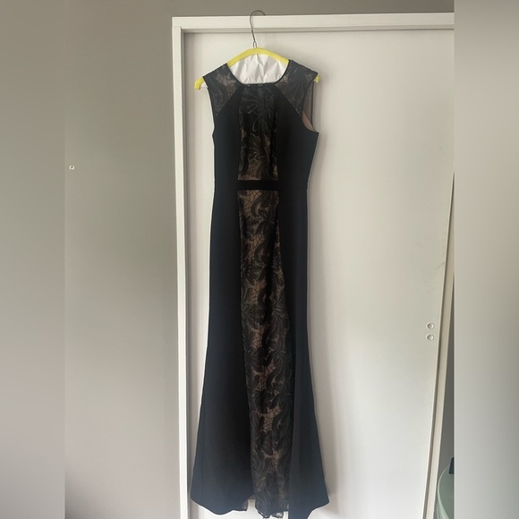 BCBGMaxAzria Dresses & Skirts - Evening gown black and nude with lace